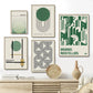 Bauhaus Green Minimalist Wall Art Canvas Print Water-Resistant
