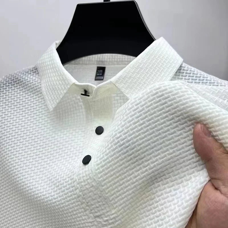 short sleeve, casual summer style, slim fit versatile top – Breathable men's polo shirt