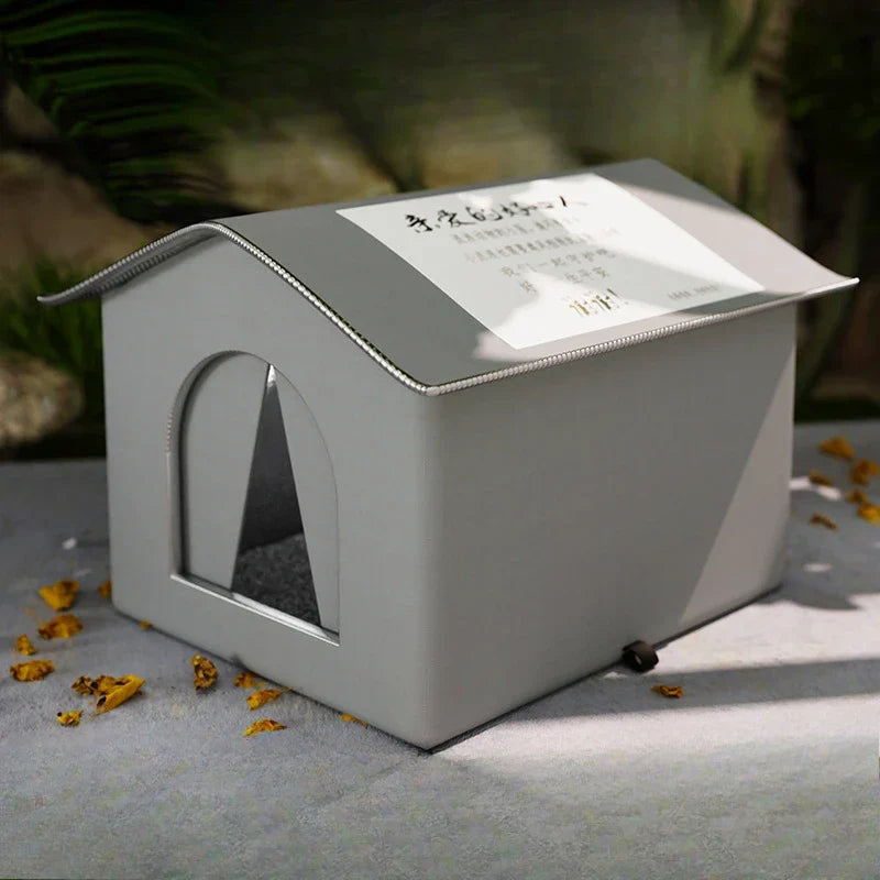 Dog House Water-Resistant Foldable Pet Cave Bed Compact Outdoor Winter 2025 Cozy Washable Shelter For Puppies