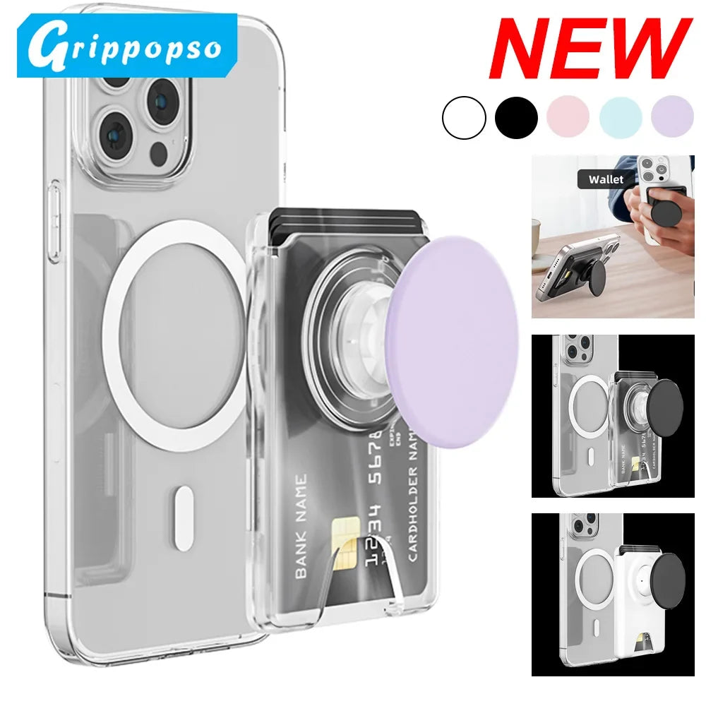 Magnetic2026 Edition Wallet With Expanding Grip For Phones Universal Card Holder Case Anti Scratch And Dustproof Back To School