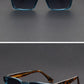 mirror lens, anti-mist outdoor driving shades, wide coverage – Men's square frame sunglasses UV400