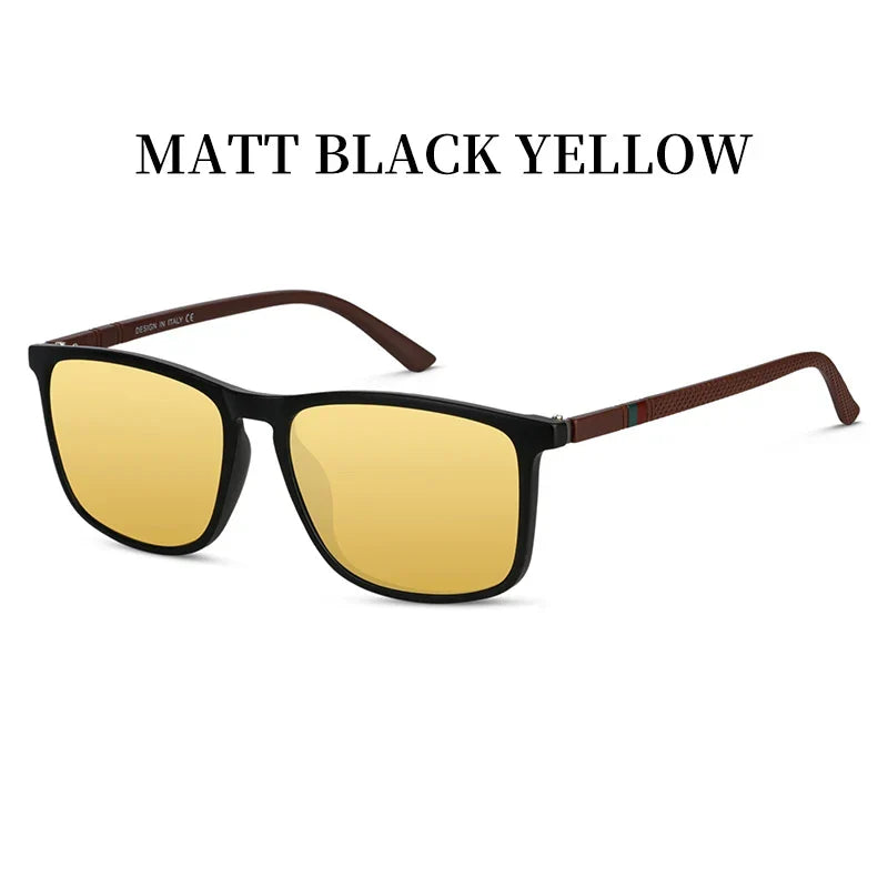Night Driving Sunglasses Anti Glare Yellow Lens UV400 Protection Light Frame Fall 2025 Gift