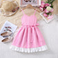 girls' Breathable dress - lace-up sling, sleeveless, flowy, polyester, for summer