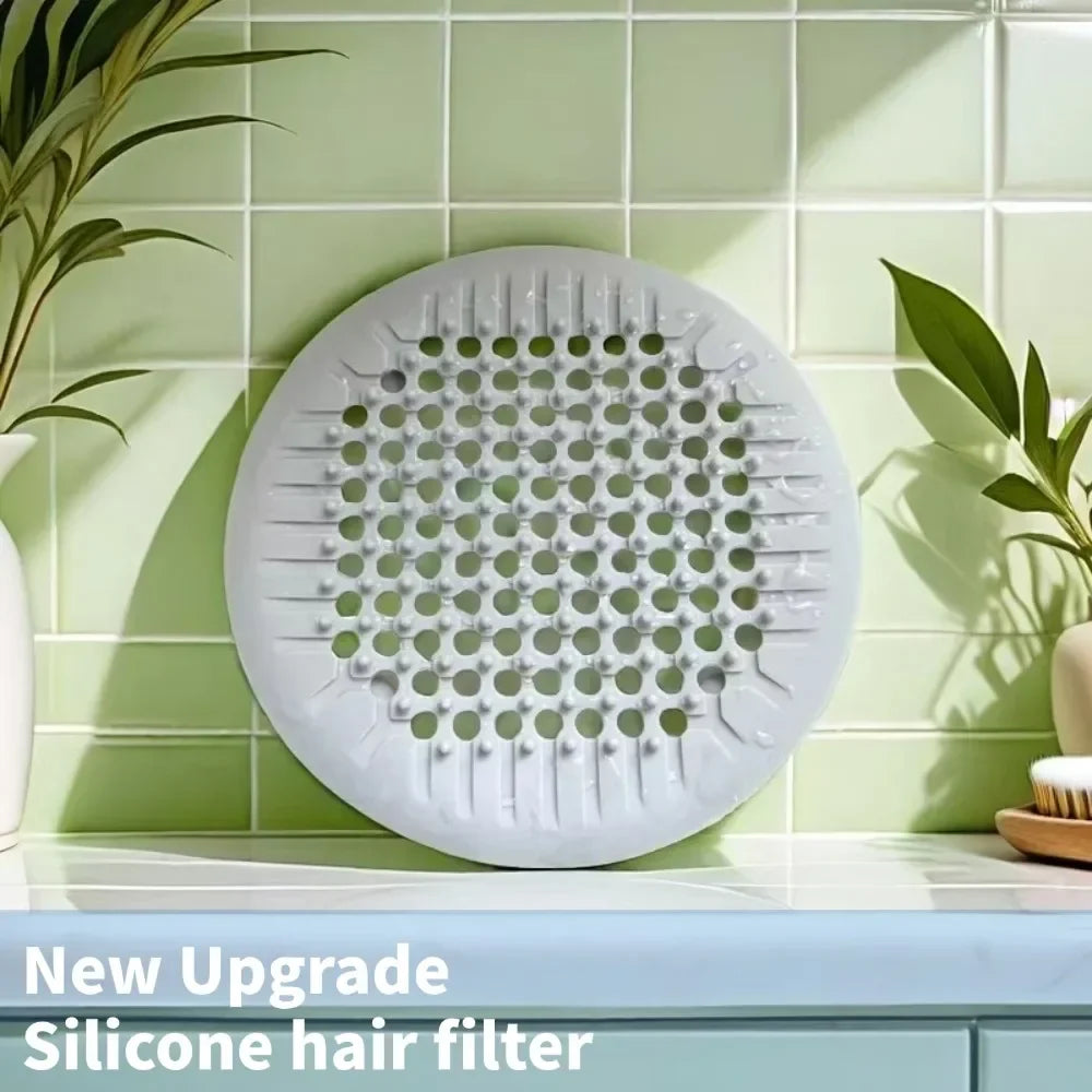 Shower Drain Hair Catcher Silicone Drain Cover - Suction Cup Bath Tub Strainer, Fall 2026 Household Refresh Gift Idea
