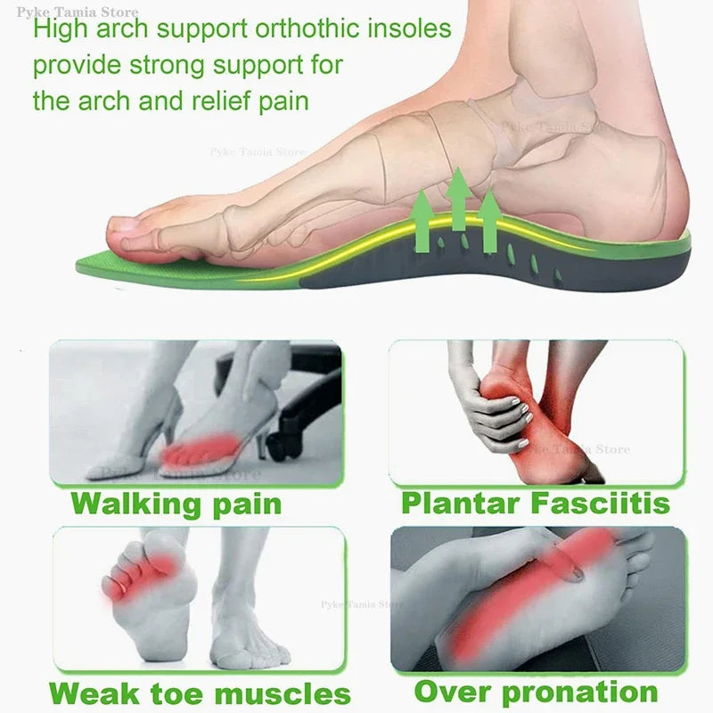 Arch Orthopedic Support Insoles Thick Shock Absorption Plantar Fascia Insole
