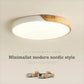 Japandi Led Ceiling Light Scandinavian Wood Contemporary Plush Glow Diffuser