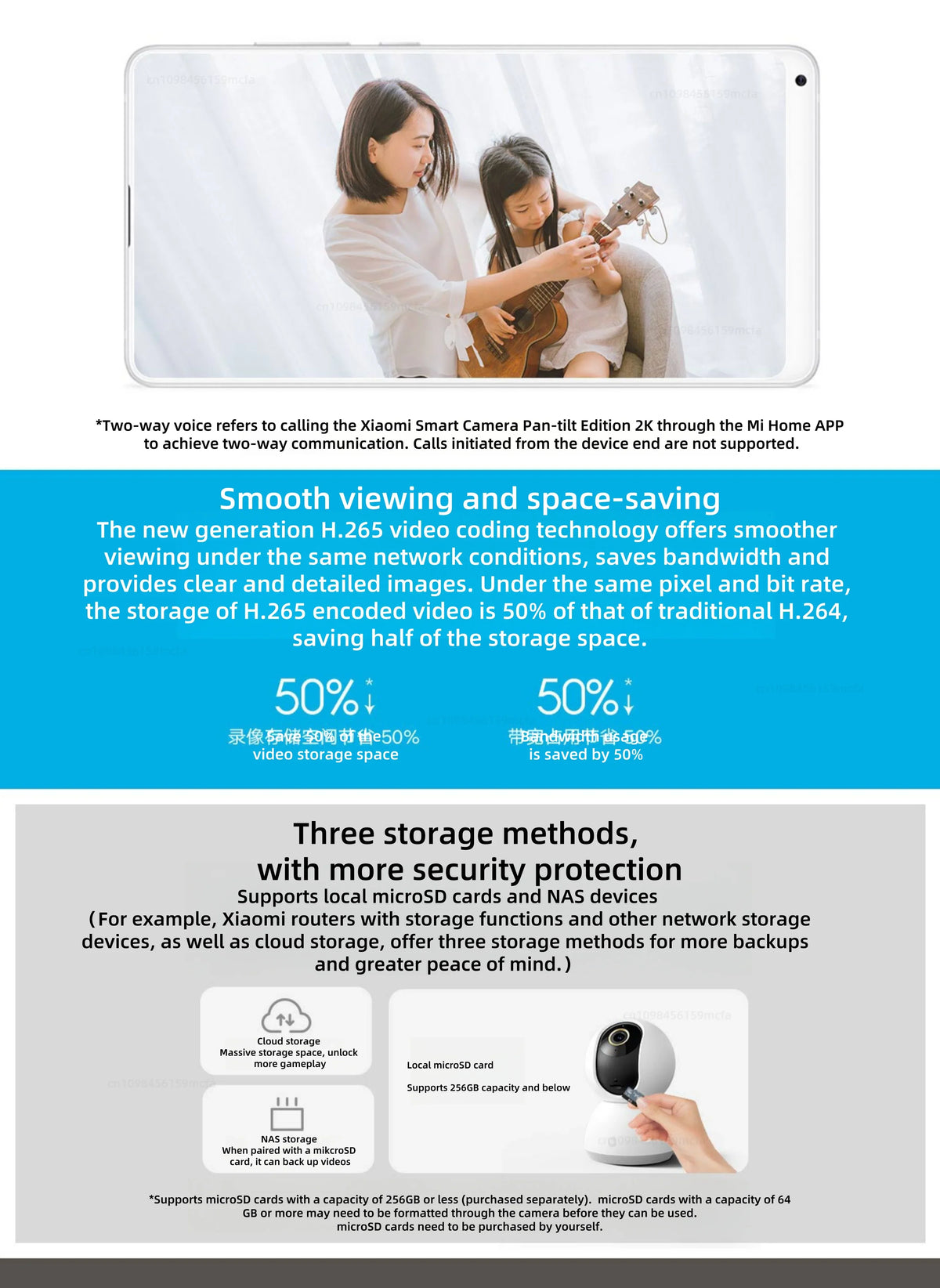 Smart Household Security Camera 2K PTZ 3MP Night Vision AI