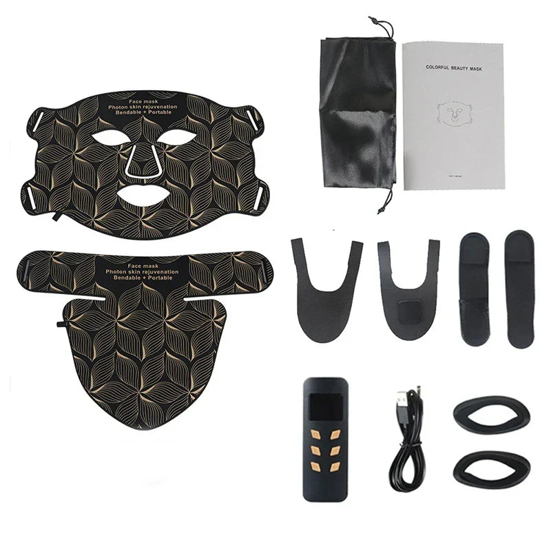 Facial2026 Edition LED Mask With Neck Red Light Infrared Therapy For Anti Aging Skin Rejuvenation Holiday Gifts