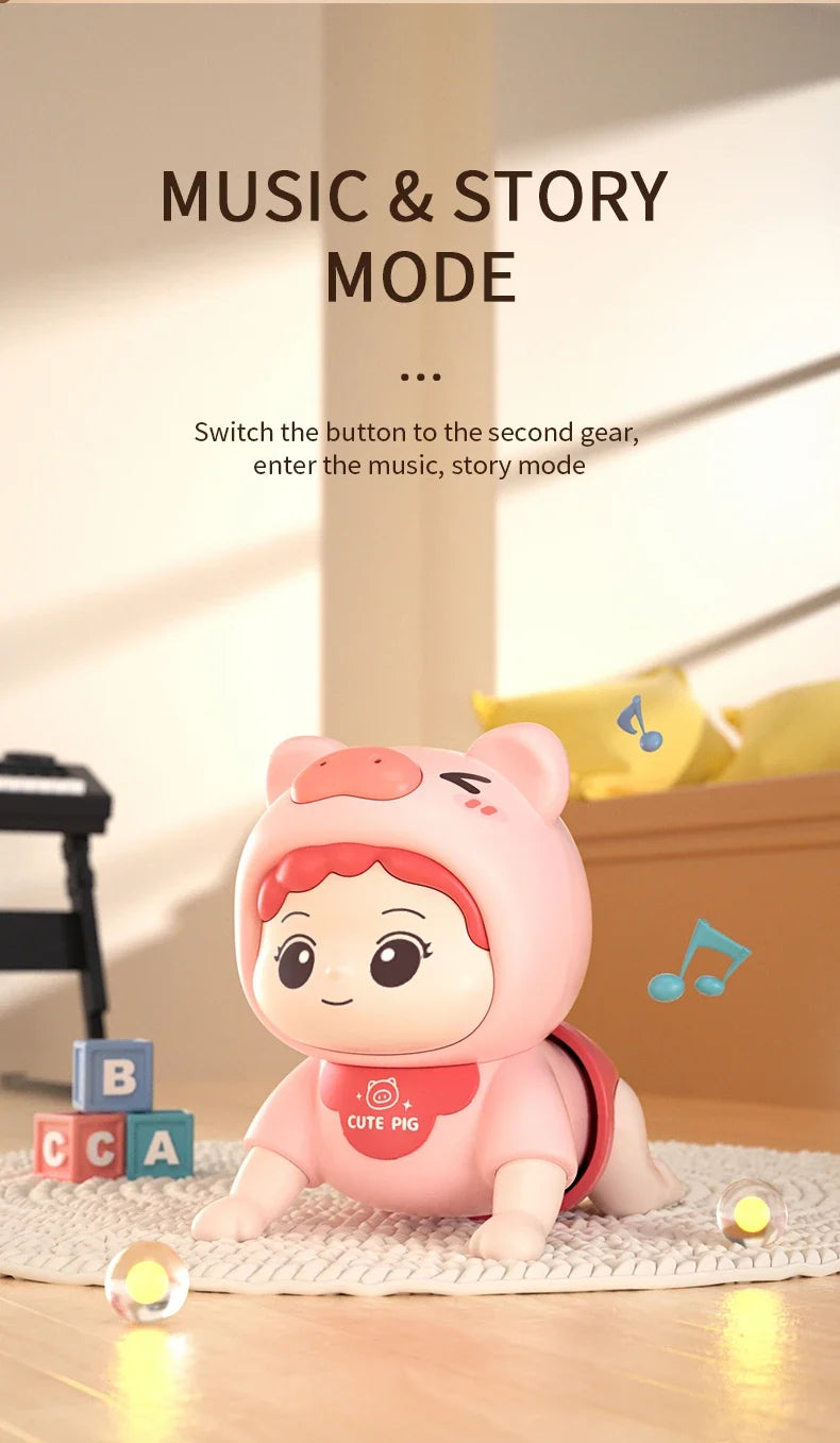 Crawling Baby Guide Toy Newborn Sensory Toys Music Aid