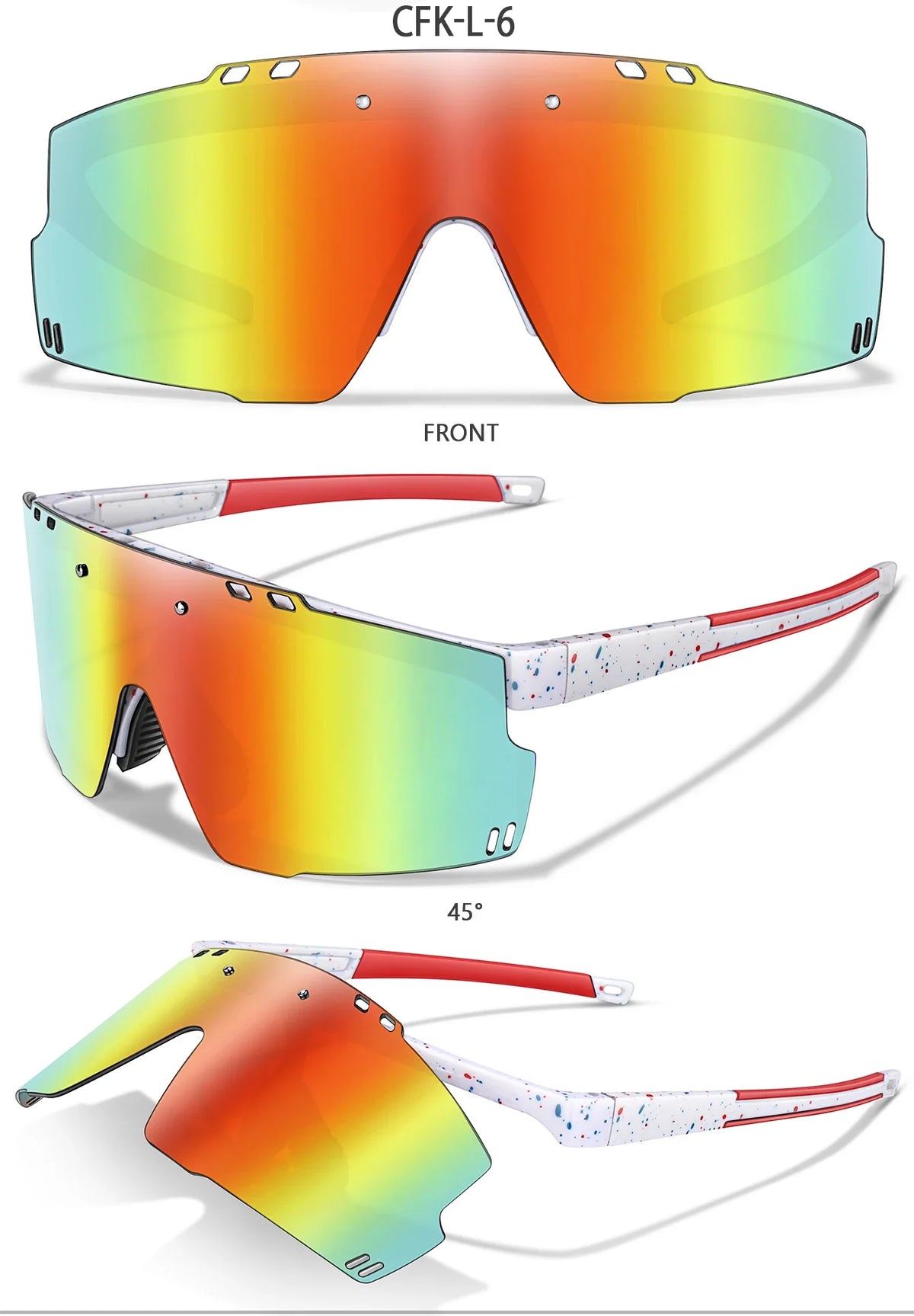 UV400 polycarbonate lenses, cycling, running, fishing – Light unisex sports sunglasses