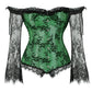 Women's Supportive Corset Top - Off Shoulder, Lace Satin