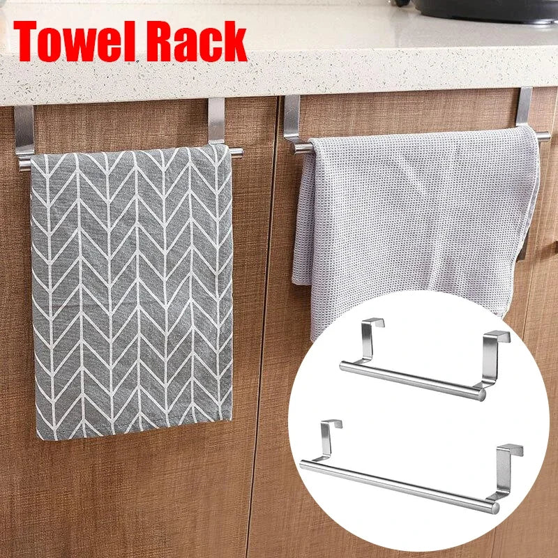 Stainless Steel Towel Rack Organizer - 3PCS Household Organizers for Bathroom & Kitchen, Wall Mounted