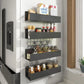 Magnetic Spice Storage Rack - Household Organizers for Refrigerator, Black Iron Kitchen Shelf