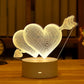 Romantic 3D LED Night Light Lamp - Kids Bedroom Decor, A Unique Valentine's Day Gift for Weddings