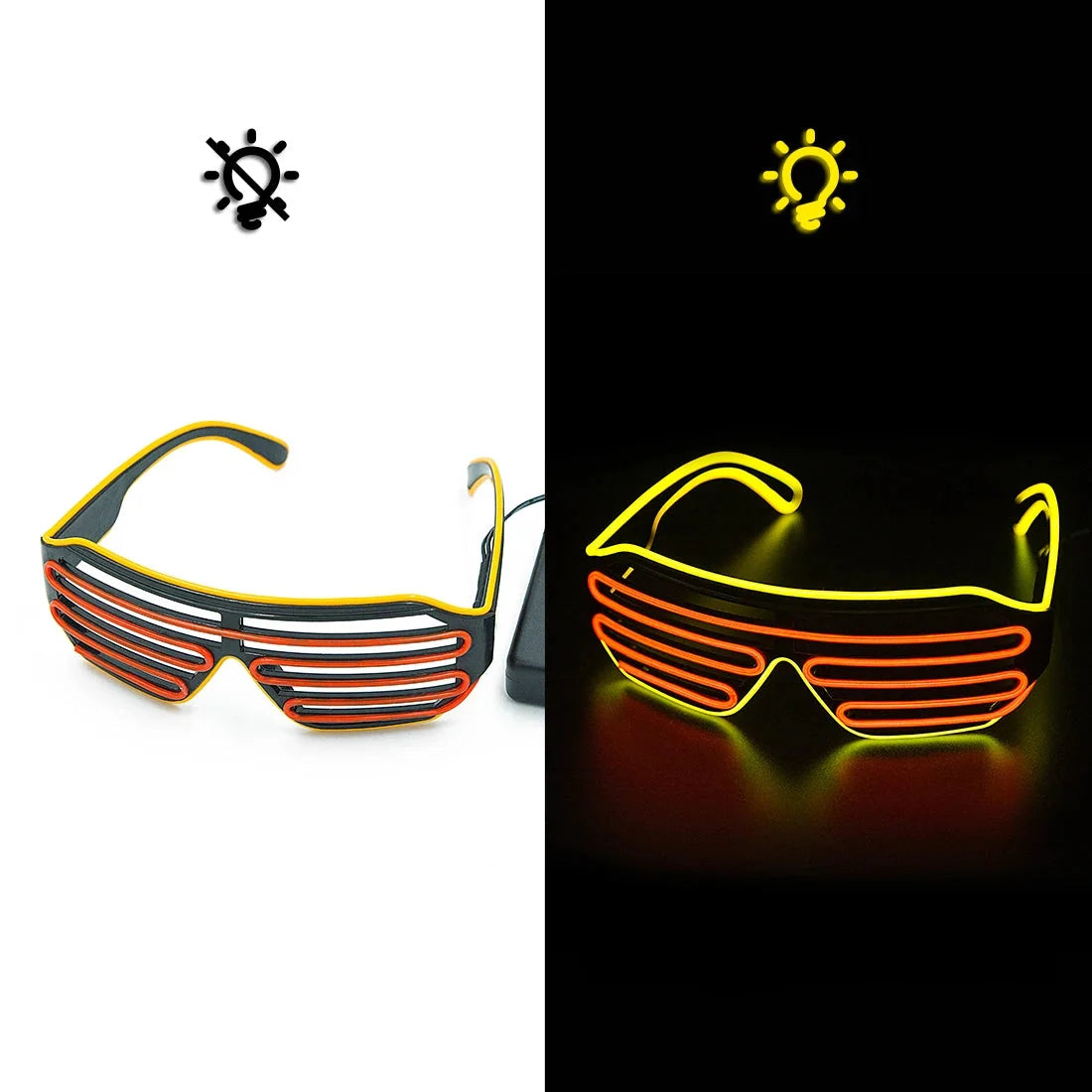 Glasses Glowing LED Luminous Neon Sunglasses for Christmas Party Prop