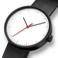 leather strap, round dial, minimalist everyday timepiece – Timeless unisex quartz wristwatch