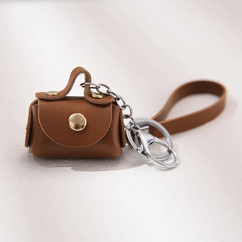 Free 1+1 Birkin Inspired Mini Hand Bag - Cute Leather Bag Charm Keychain & Earphone Case
