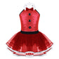 Light girls' leotard - sequined skirted tutu, polyester, for ballet and dance performances
