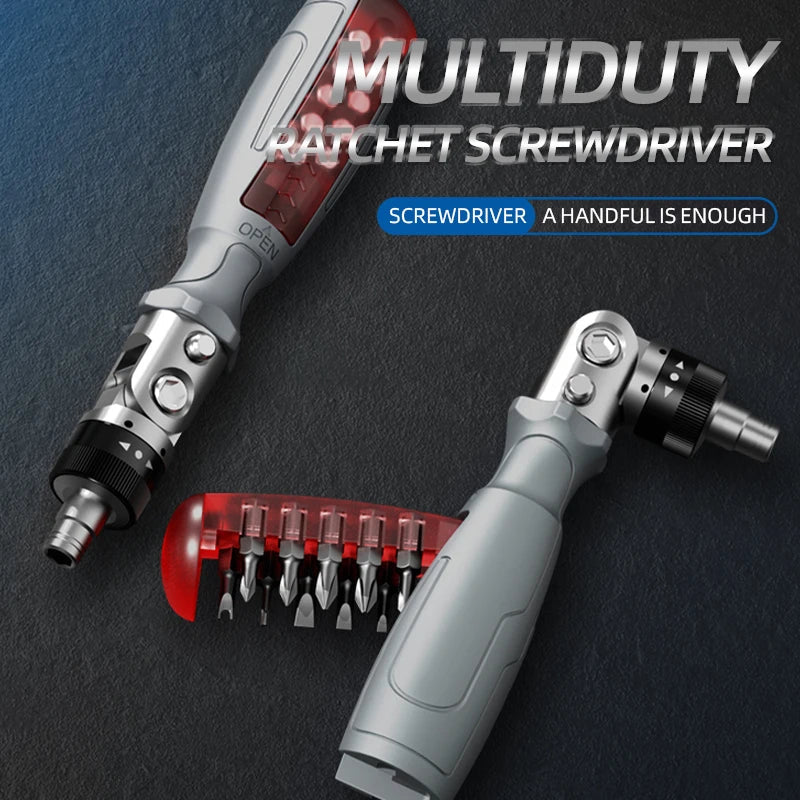 Multi-Functional Ratchet Screwdriver Kit for Household Tools - Plum Blossom Design