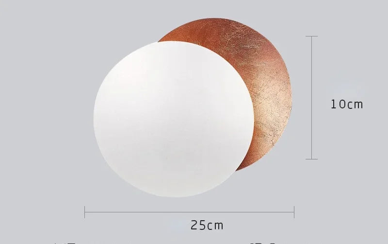 Wall2026 Edition Sconce Light Round Eclipse Contemporary Wall Lamp Iron Construction Ambient Bedside Decor Fall