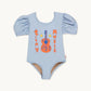 Light unisex one-piece swimsuit - casual cut, nylon, beach & pool wear for kids