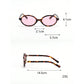 mirror lens, resin frame, casual beach & daily accessory – Retro unisex small oval sunglasses