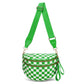 large capacity bum bag, adjustable crossbody mommy travel bag – Casual women's checkered fanny pack