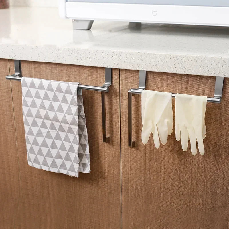 Stainless Steel Towel Rack Organizer - 3PCS Household Organizers for Bathroom & Kitchen, Wall Mounted