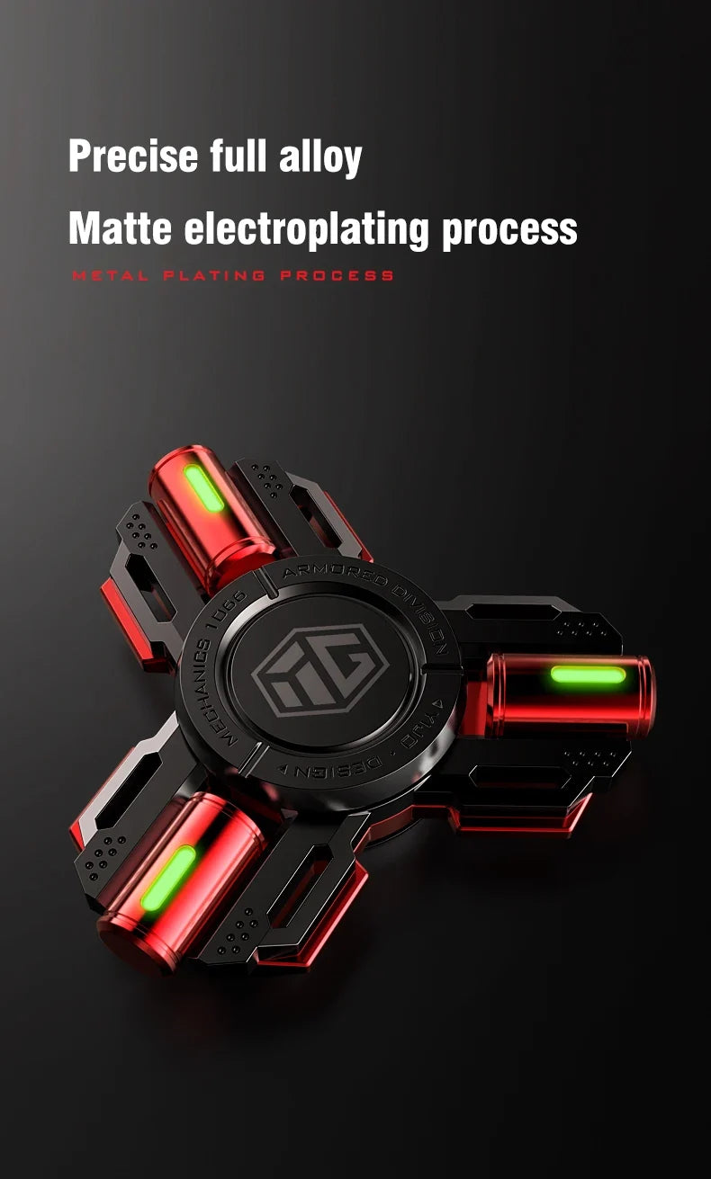 Fidget Glow Spinner Alloy EDC Long Spin Stress Relief