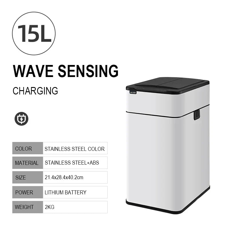 Can Trash 20L Stainless Steel Sensor Kitchen Bin Hands Free