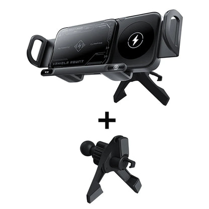 Wireless2026 Edition Car Charger Dual Coil Fold Screen Mount Fast Charge For Foldable Phones Air Vent Car Holder Fall