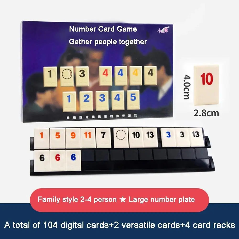 Travel-Friendly Mahjong Game Kit - Rummy Board Game for Adults & Family Gatherings, Great for Travel