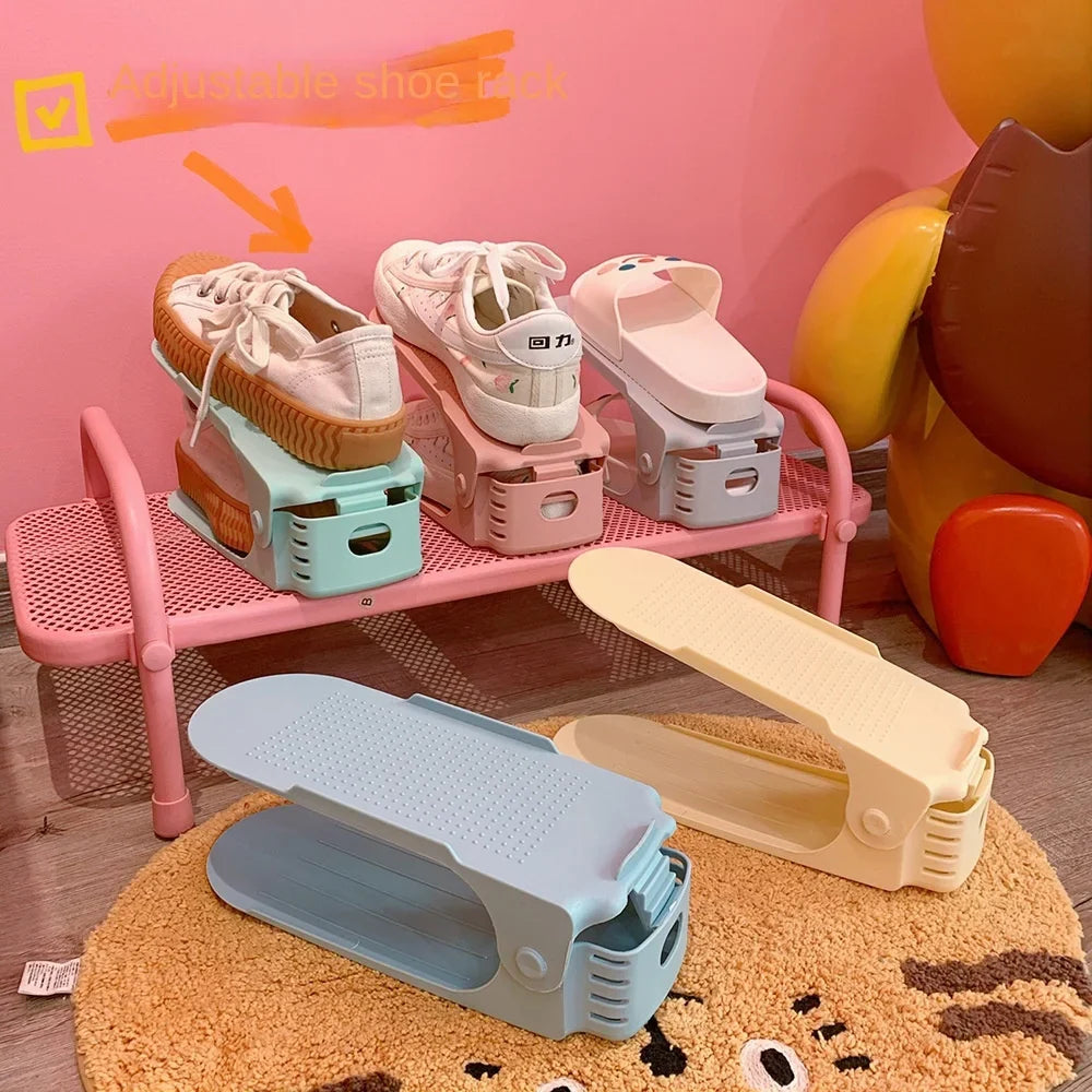 Flexible Shoe Organizer Rack - 6Pcs Space Saving Household Organizers for Closet Storage