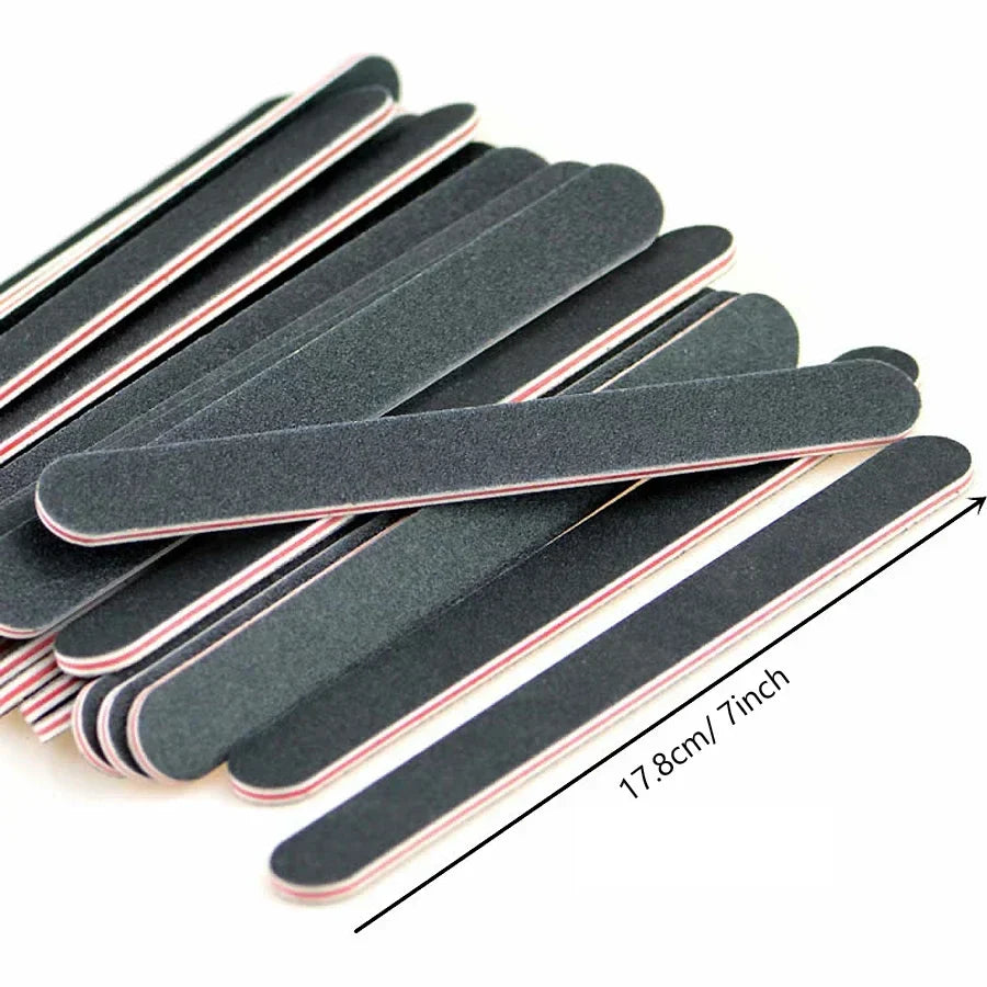Nail Files 5 Piece Emery Board Kit Back to School 2026 Sandpaper Nail File Kit DIY Manicure