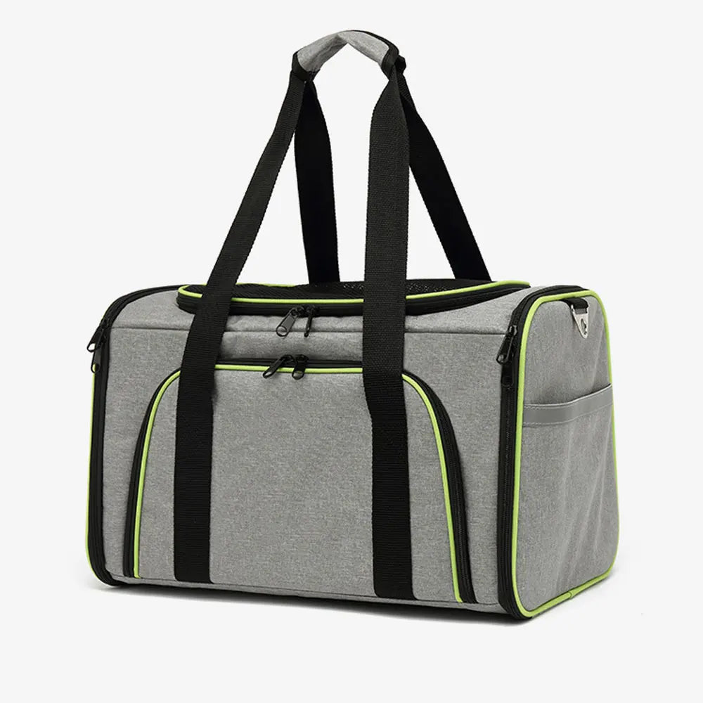 Pet Carrier Bag Up To 10kg Foldable Breathable Plush-Sided Travel Carrier Fall 2025 Safe Locking Zippers