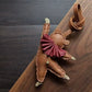 Leather PU Bag Charm Personal Dancing Bear Keychain Gift
