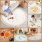 Round Fluffy Rug Tassel Nursery Play Mat Cozy Fall 2025 Plush Circle Bedroom Rug Plush Play Surface