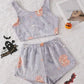 Plush Womens Pajama Kit - Sleeveless Crop, Velvet Homewear