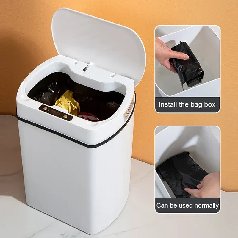 Sensor Smart Trash Can Rectangular Kitchen Bathroom