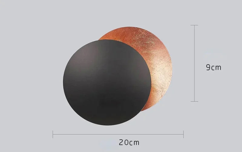 Wall2026 Edition Sconce Light Round Eclipse Contemporary Wall Lamp Iron Construction Ambient Bedside Decor Fall