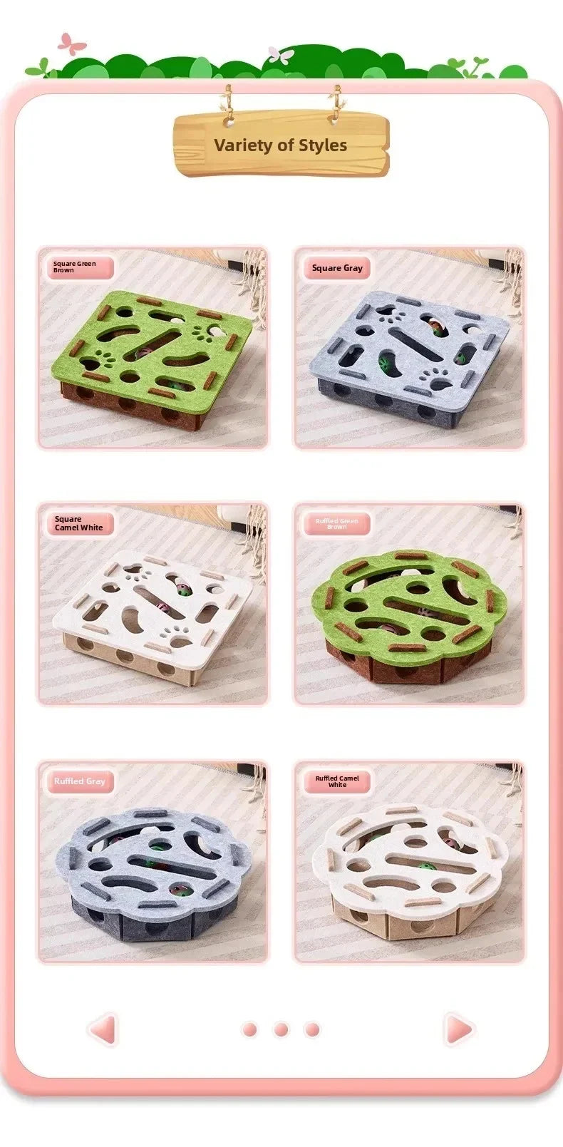 Puzzle Cat Toy Box With Ball Suede Felt Indoor Cat Exercise Entertainment Eco Friendly Gift 2026 TikTok Viral