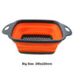 Silicone2026 Edition Folding Drain Basket 2-In-1 Collapsible Colander For Fruits And Vegetables Space-Saving Kitchen Device Fall