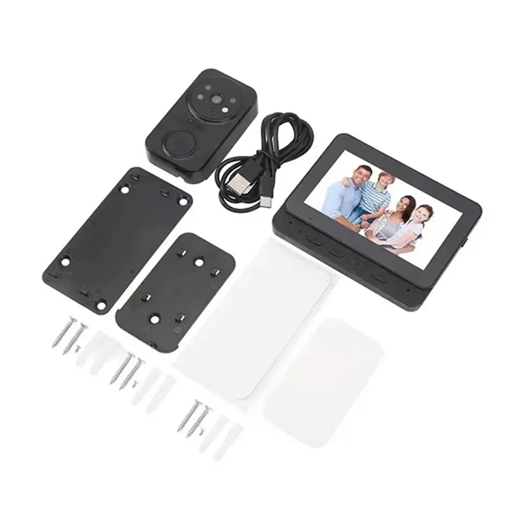 Wireless2026 Edition Video Doorbell Bundle Smart Security Kit With Night Vision 2.4G WiFi Cloud Storage Spring