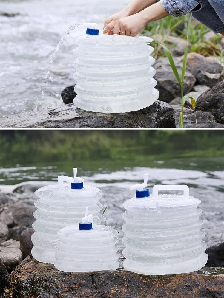 Outdoor Camping Hiking Picnic Emergency Carrier 2026 – Travel-Friendly Foldable Collapsible Water Bag 5–15L