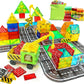 Magnetic Building Blocks Road Kit with Cars - Fun Construction Toy for Boys & Girls, Ideal Christmas & Birthday Gift for Toddlers