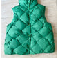 Women Insulating Puffer Vest - Boxy Quilt Polyfill Winter