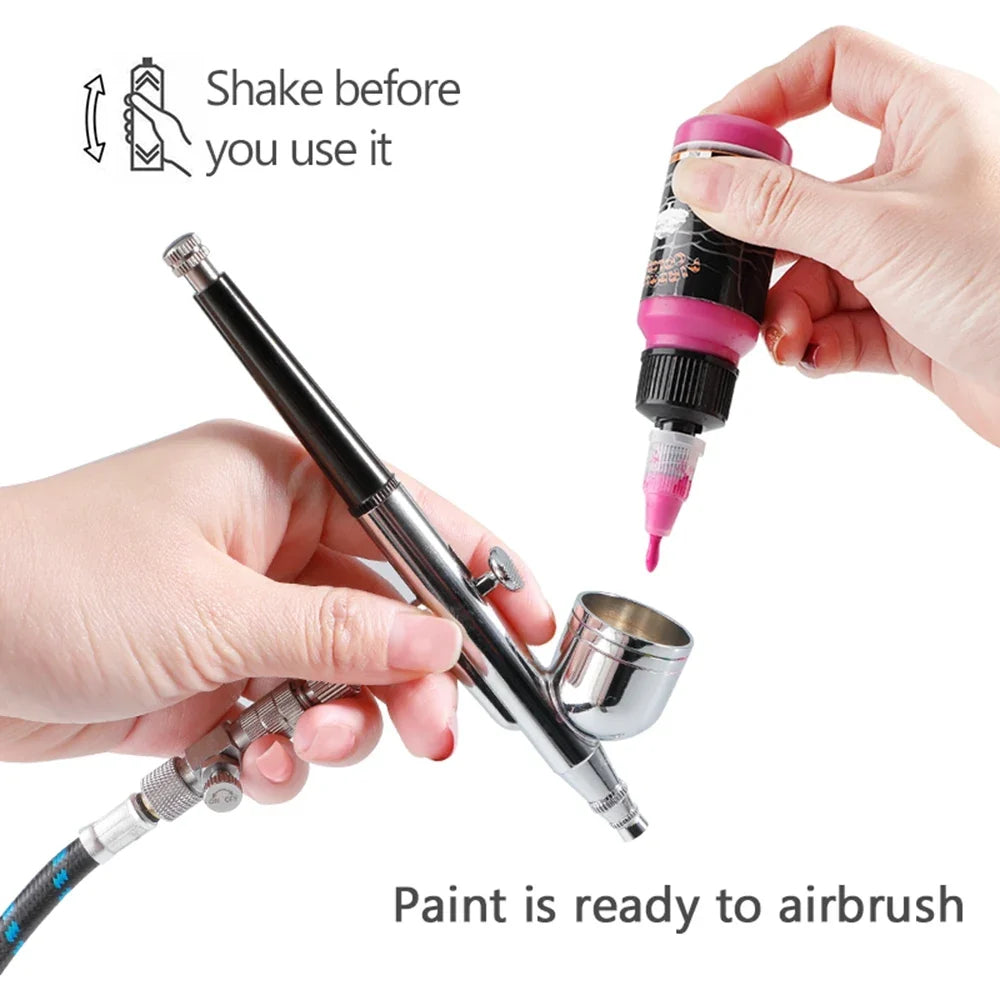 Acrylic Paint Kit 12 Colors 30ml Water Based Airbrush Ready for Models Shoes Wood Fabric Leather TikTok Viral 2026 Gift