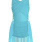 Light Girls' Leotard - Rhinestone Embellished, Mesh Skirt, Polyester/Nylon/Elastane, For Ballet, Gymnastics