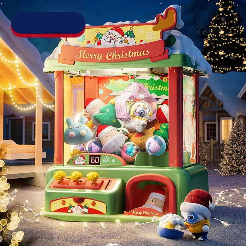 Interactive Christmas Doll Claw Machine Top-Grade Kit A - Coin Operated Fun Toy for Kids, Festive Gift Idea