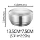 Steel Stainless Double Layer Rice Bowl With Lid Insulated
